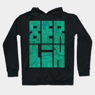 Berlin, Germany City Map Typography - Watercolor Hoodie